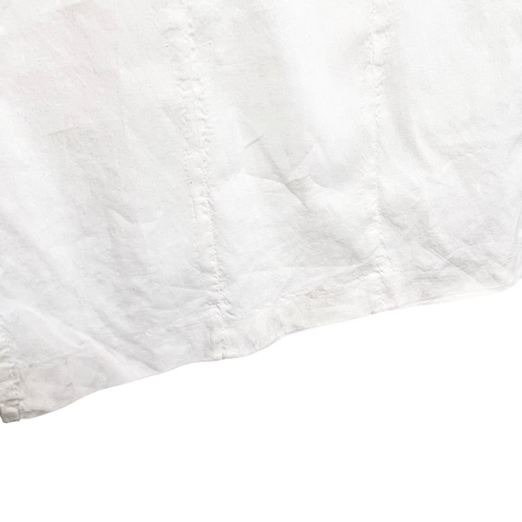 Theory Double-Face Linen Blend Slit Skirt Ivory Size 4 - Picture 7 of 8